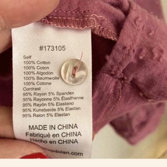 ANTHROPOLOGIE Dolan left coast Pink Babydoll Top Size Medium - Picture 8 of 13